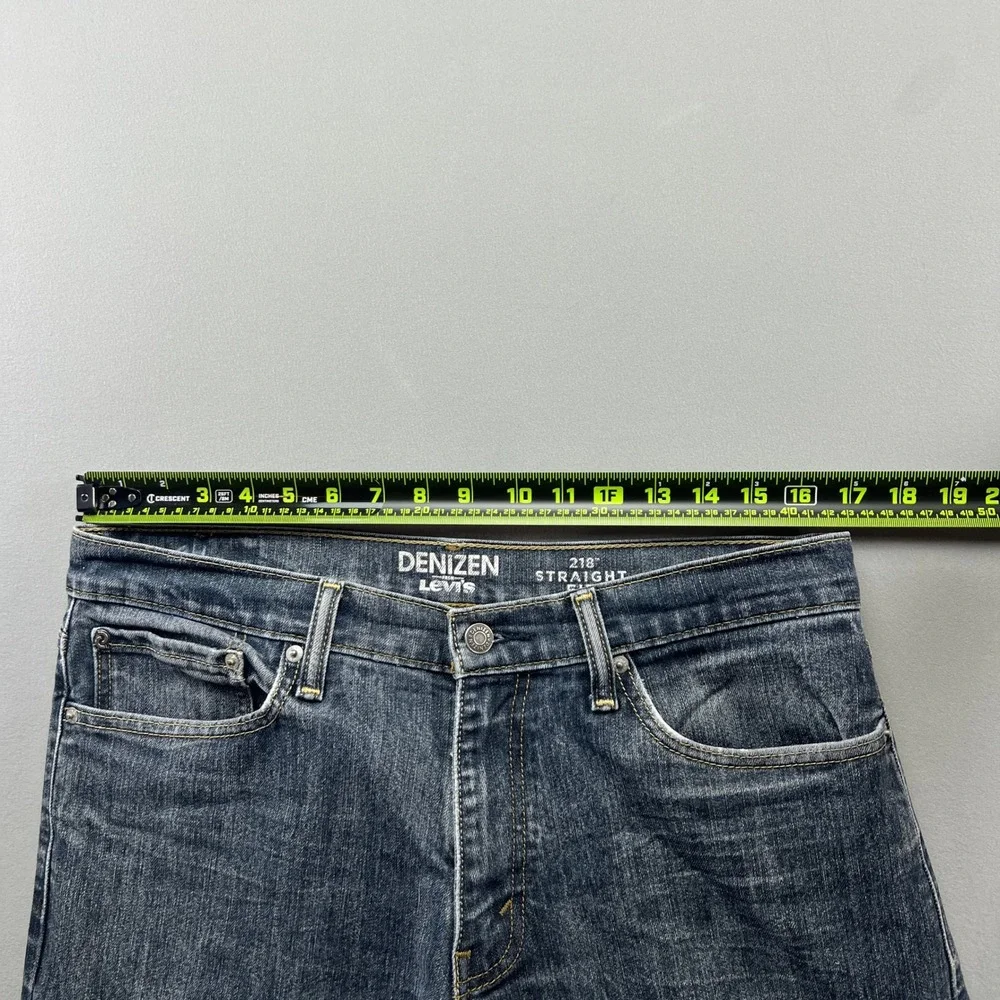 Denizen From Levi's 218 Straight Fit Jeans Men 34x34 Blue Denim Low Rise Zip Fly
